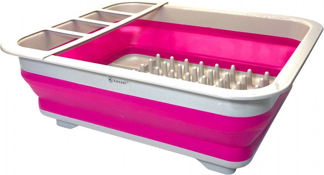 Kassel 93710 - Abtropfgestell - Rosa - Silikon - für Teller und Besteck