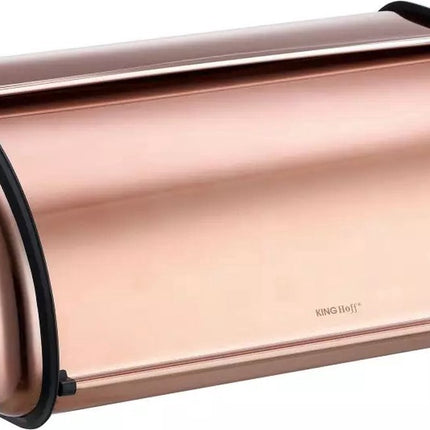 Kinghoff 1870 - Broodtrommel groot - RVS - Goud kleurig - Retro - 44 x 27 x 18,5 cm