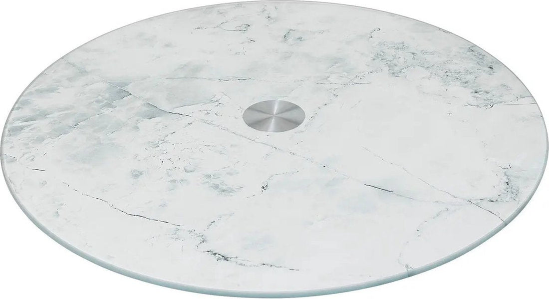 Secret de Gourmet draaiplateau marmerlook glas – serveerplateau Ø 32 cm
