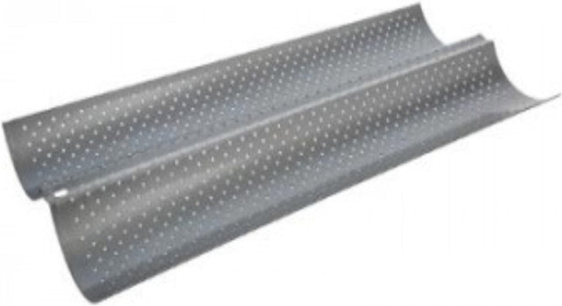 Baguette pan - baking mold 2-compartments 38 x 16 cm