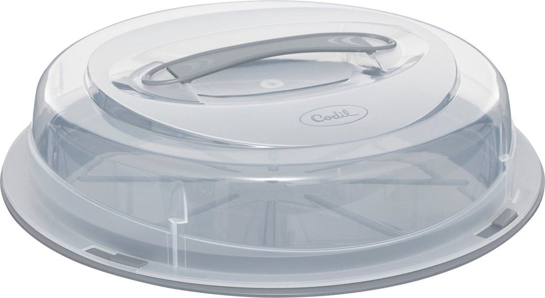 Atmosphera Round Cake Box/Cake Carrier with reversible base - Ø35xH9cm - Grey