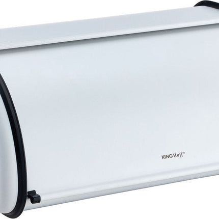 Kinghoff 1864 - Grande boîte à pain - Inox - Blanc - Rétro - 44x27x18,5 cm