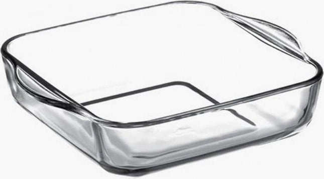 Secret de Gourmet - Plat à four carré - Verre transparent - 22 x 6 cm