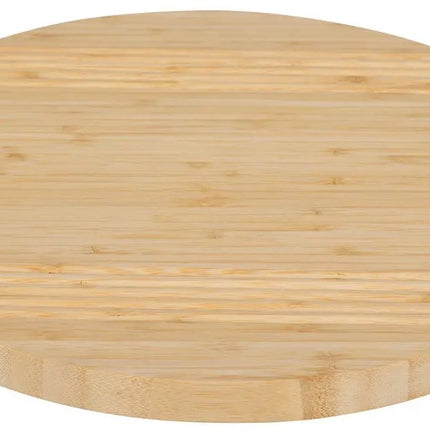 5Five draaibaar serveer plateau - dienblad - bamboe hout - D35 cm - lichtbruin - roterend op hoge schijf - tapas - gebakjes - kaas