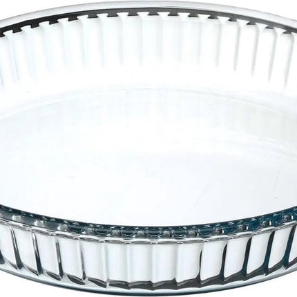 Plat à four rond en verre transparent Borcam 26 x 3 cm