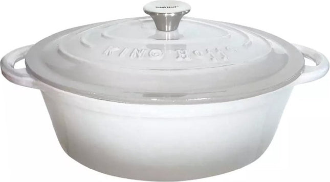 Kinghoff 1521 - Gusseisenbräter - Ø24 cm - 4L - Grau - Emaille