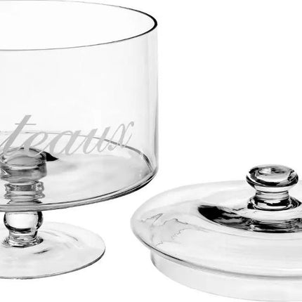 Bocal à biscuits en verre avec couvercle - 1,8 litre - Bonbonnières/boîte à biscuits