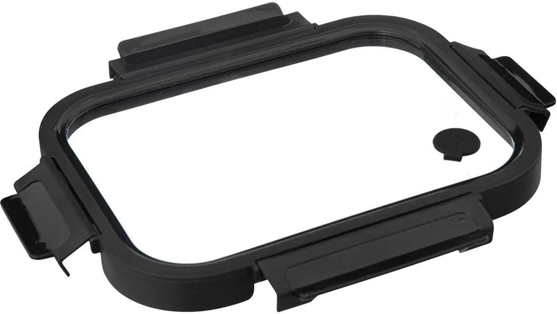 5Five Food storage container with lid - 2x - glass - airtight - with clips - 21 x 17 x 7 cm - 900 ml - black / transparent