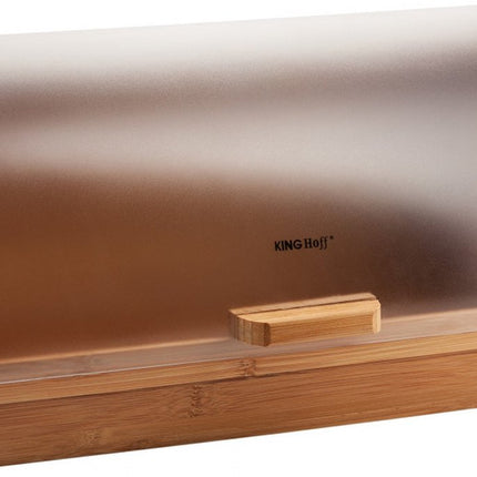 Kinghoff 3216 - Boîte à pain - Bambou - Acrylique - 39x28x18.5 cm - 20 litres