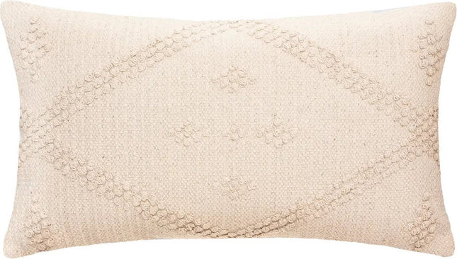 Coussin Décoratif - Macramé D Safari Décoration Jardin Salon - Écru - 58 Cm X 38 Cm