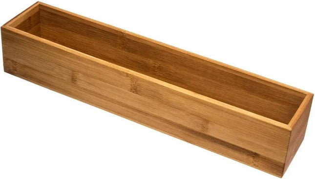 5Five Range-couverts/organiseur de cuisine - Lot de 2 pièces - 1 compartiment - bambou - 38 x 8 x 7 cm - séparateur de tiroir