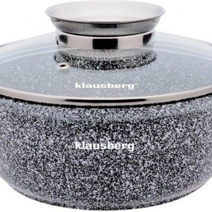 Klausberg 7525 - Marmite avec couvercle - gris marbré - 24 cm - 6,2 litres