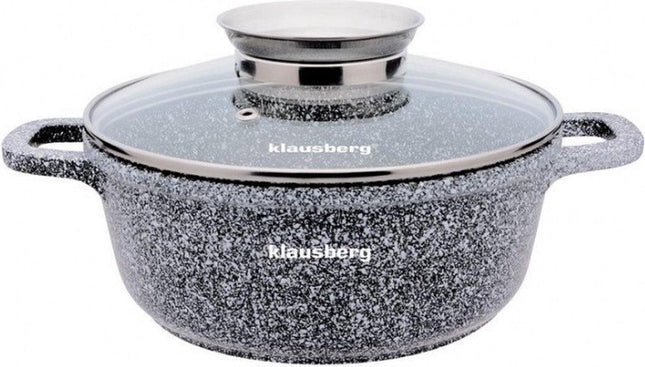 Klausberg 7525 - Marmite avec couvercle - gris marbré - 24 cm - 6,2 litres