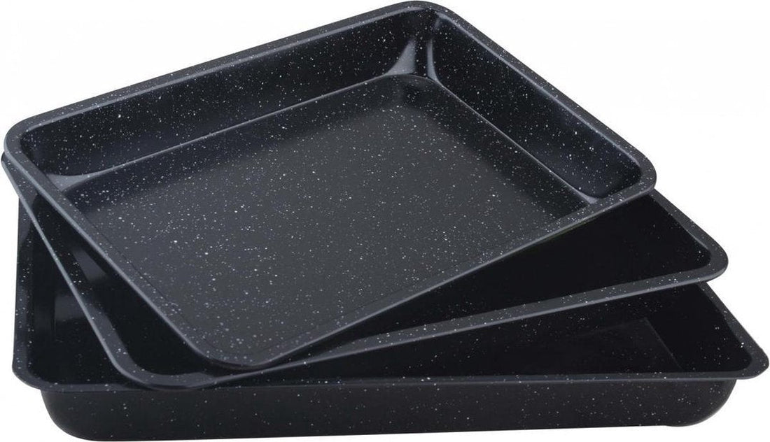 Kinghoff 1069 - Auflaufformen Rechteckig - 3er-Set - Aluminium - Schwarz