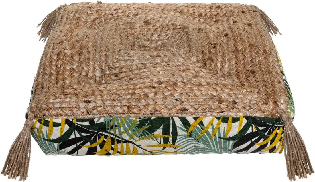 Atmosphera Floor Cushion Nature - Cotton - cotton - 38 x 38 x 8 cm - square - extra thick - mattress cushion/seat cushion