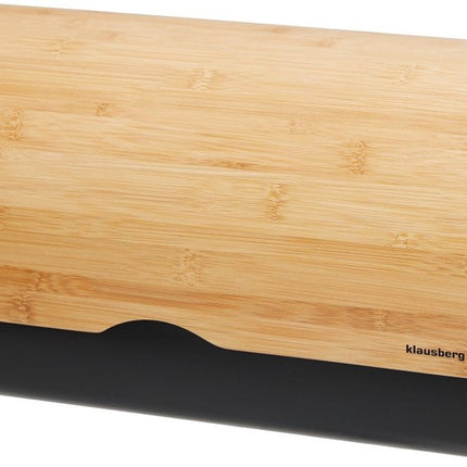 Klausberg 7712 - Boîte à pain - bois - Noir - 38 x 24 x 20.5 cm