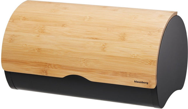 Klausberg 7712 - Boîte à pain - bois - Noir - 38 x 24 x 20.5 cm