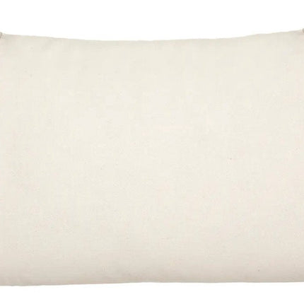 Coussin décoratif - Macramé - Coton - Ivoire - 30 x 50 cm