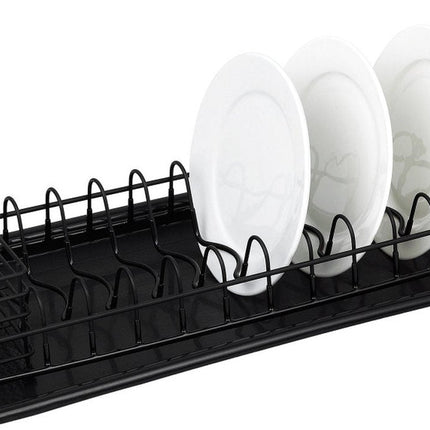 Kinghoff 1479 - Afdruiprek staal-kunststof 50,5x24,5x9,5cm zwart