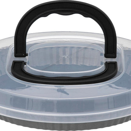 Moule à gâteau Secret de Gourmet avec couvercle D33/34x7cm - Dimensions intérieures 32,5/34cm - Gris