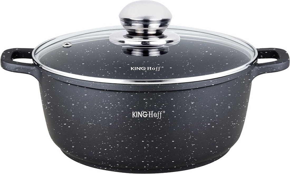 Kinghoff 1597 braadpan met aromaknop – 28 cm, 6,5 liter, ook inductie