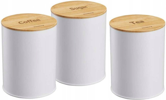 Klausberg 7491 - pots de conservation - café - thé - sucre - blanc