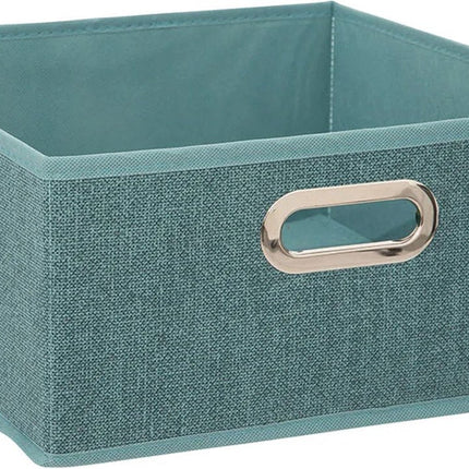 5Five Panier de rangement bleu pétrole - 31 x 31 x 15 cm (M) - Pliable