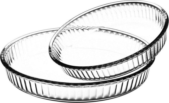Secret de Gourmet - Lot de 2 plats à four ronds - Verre - 26 et 32 cm