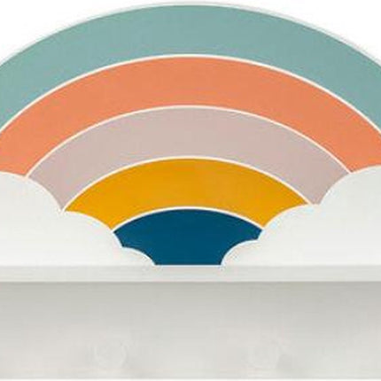Atmosphera Kids Portemanteau avec étagère murale 30x12x48cm - Arc-en-ciel