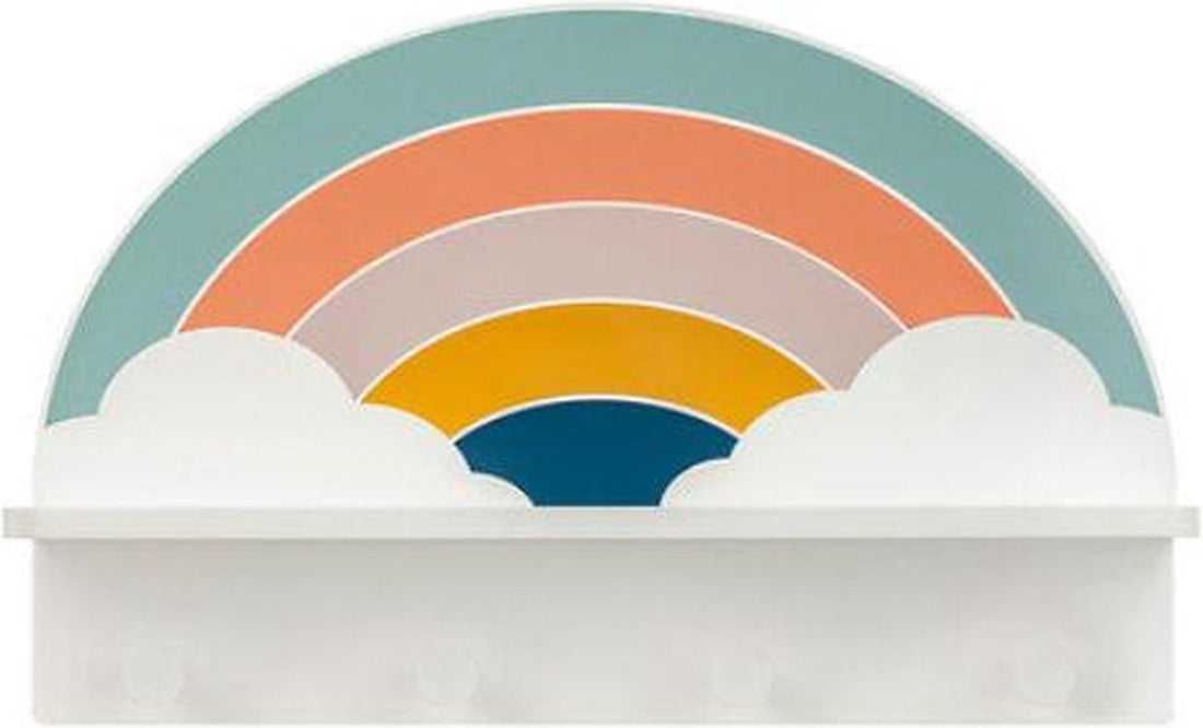 Atmosphera Kids Coat Rack with Wall Shelf 30x12x48cm - Rainbow