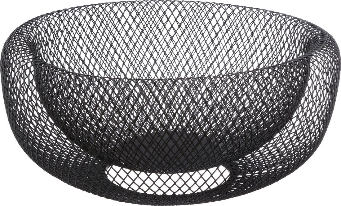 Obstschale/Obstkorb rund schwarz Metall 27 cm - Obstschalen/Obstkörbe - Drahtkorb aus Metall
