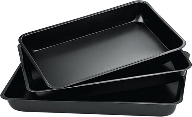Kinghoff 4199 - Moules à pâtisserie - moules - lot de 3 - noir