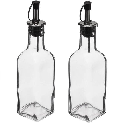 5Five Bouteilles Vinaigre/Huile pour table - Lot de 4 - Verre - 160 ml par bouteille - Huile d'olive et vinaigre de table