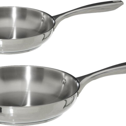Secret de Gourmet Poêles Acoma - D20 et D28 cm - Tous feux - Inox Argent