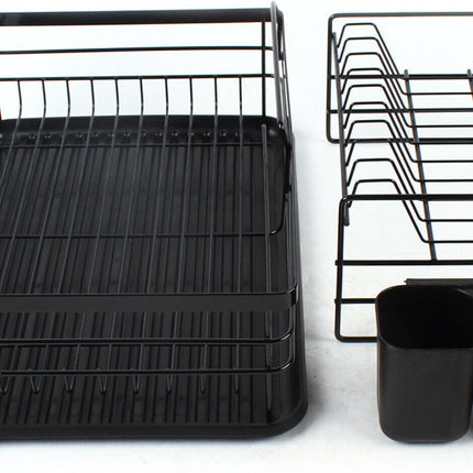 Égouttoir à vaisselle de luxe avec panier à couverts et égouttoir - Séchoir - Égouttoir - 43 x 29 x 27 cm