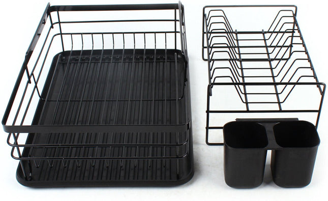 Égouttoir à vaisselle de luxe avec panier à couverts et égouttoir - Séchoir - Égouttoir - 43 x 29 x 27 cm