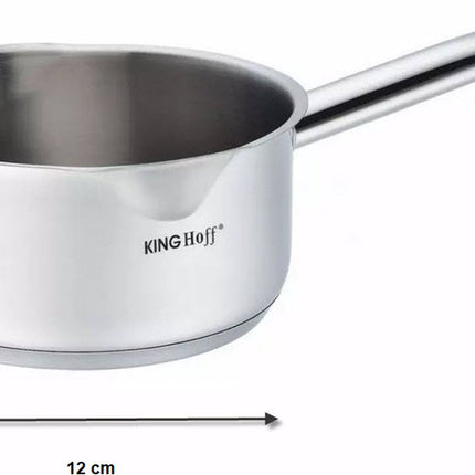 Kinghoff 1123 casserole - Ø12 cm - acier inoxydable - toutes sources de chaleur