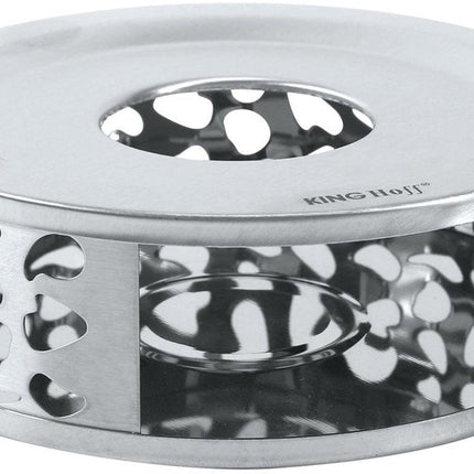 KINGHOFF KH-1898 Chauffe-Théière – Acier Inoxydable, Ø15 cm, Maintien Durable de la Chaleur pour Théières et Carafes - Chauffe-Théière - Bougeoir Chauffe-Plat