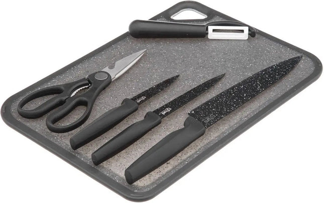 5 Five - Simply Smart - Planche À Découper Avec Accessoires - Gris