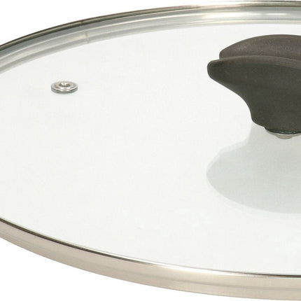 5Five couvercle universel pour casseroles de 20 cm - verre - trou vapeur - D21 x H6 cm