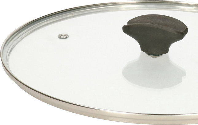 5Five couvercle universel pour casseroles de 20 cm - verre - trou vapeur - D21 x H6 cm