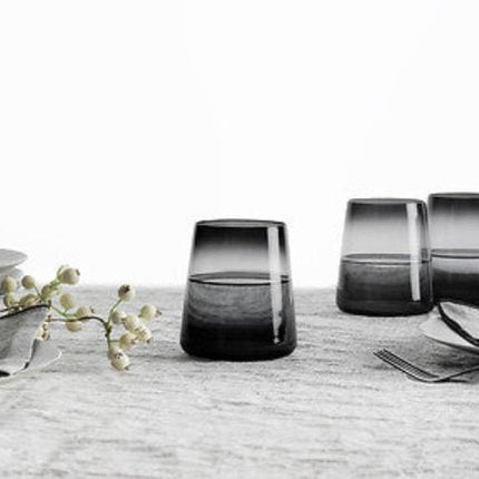 Secret de gourmet Lot de 6 verres à eau - Trapeze 38cl - Gris foncé