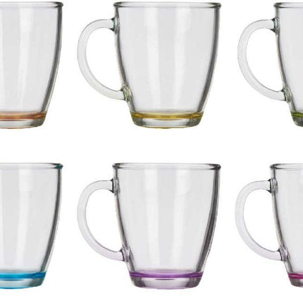 Verres à café/thé Vivalto - lot de 6 - verre - teinté - 310 ml