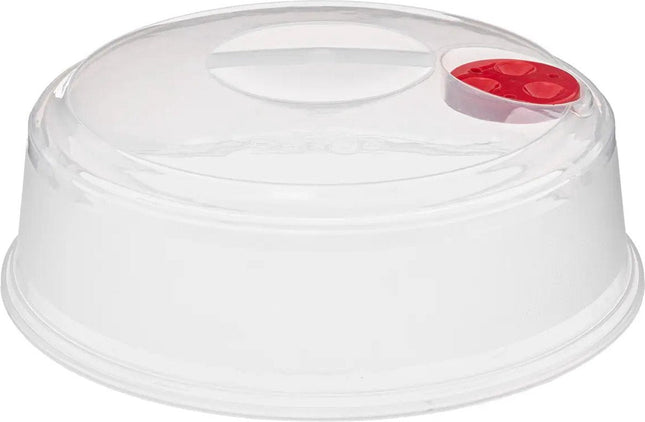 5Five Couvercle de micro-ondes/cloche de protection - transparent - plastique - D27 x H10 cm