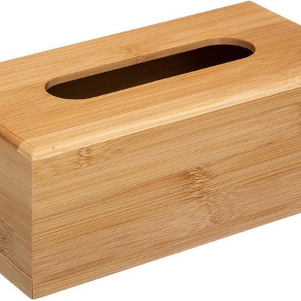 5Five boîte à mouchoirs - bambou/bois - 25 x 13 x 9 cm - marron clair - universel - distributeur de mouchoirs