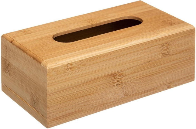 5Five boîte à mouchoirs - bambou/bois - 25 x 13 x 9 cm - marron clair - universel - distributeur de mouchoirs