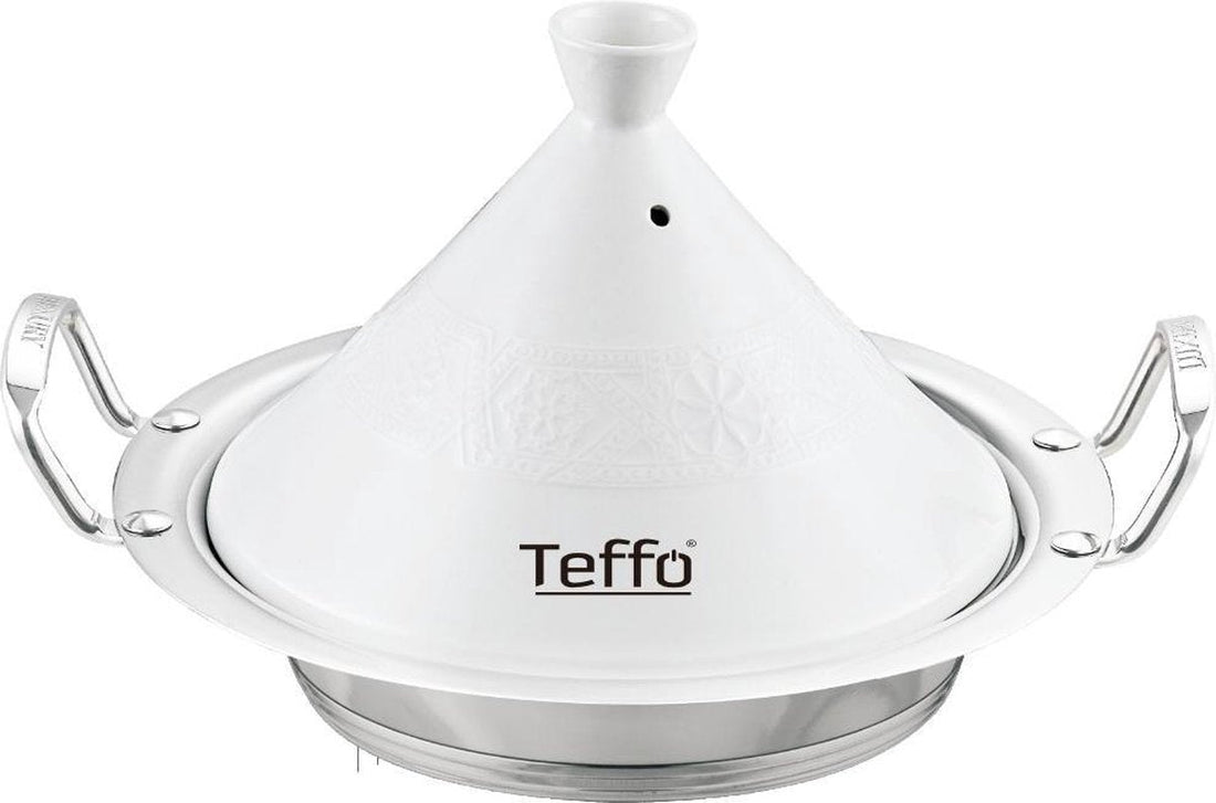 Teffo Tagine - Ø 30 cm - Granite - suitable for all stovetops, including induction - White