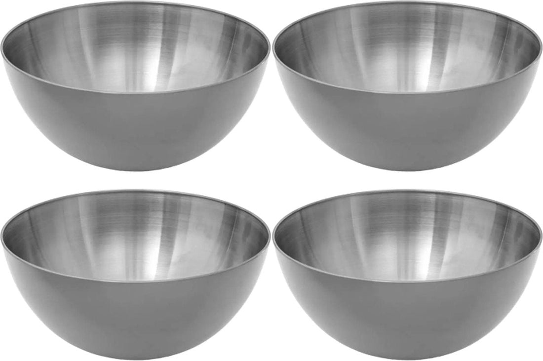 Secret de Gourmet - Salatschüsseln/Schalen - Set 8x - Edelstahl - D19 cm