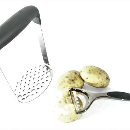 KINGHOFF - Presse-purée professionnel + économe avec poignée antidérapante confortable - lavable au lave-vaisselle