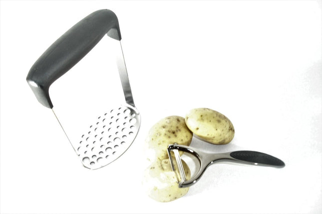KINGHOFF - Presse-purée professionnel + économe avec poignée antidérapante confortable - lavable au lave-vaisselle